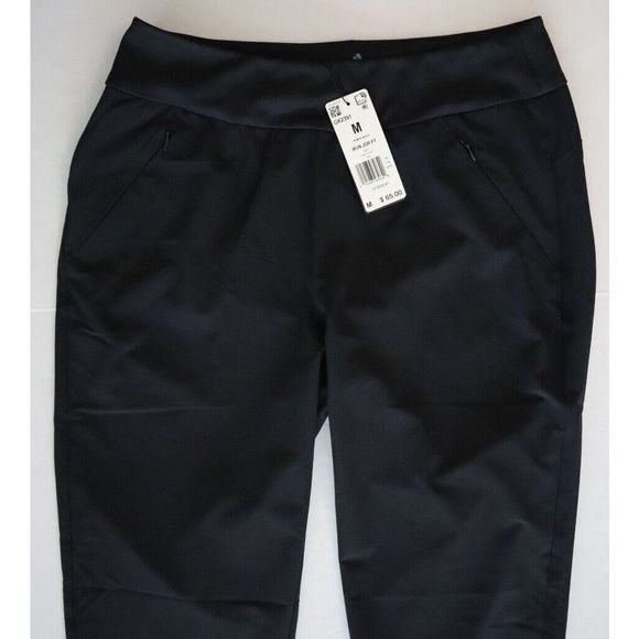 adidas GK2391 Women’s Sz Medium Black Stretch Woven Golf Jogger Pants - Picture 6 of 12